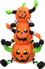 6ft Gemmy Airblown Inflatable Prototype Halloween Pumpkin Stack #225501
