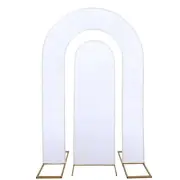 Set of 2 Fitted Spandex Open Arch Double Sided Backdrop Stand Covers Party