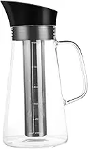 Gatuida 1pc Large Capacity Heat-Resistant Glass Cold Brew Maker Coffee Pot Filter for Cold Brew and Coffee Teapot