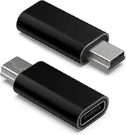 Accessonico 2Pack USB C to Mini USB Adapter, Type C Female to USB Mini Female Connector Replacement for GoPro Hero 3+, Dash Cam, GPS, Digital Camera, Charge Data Sync