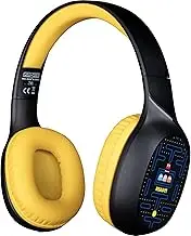 Konix Pac-Man Bluetooth 5.3 Gaming-Headset - universell, drahtlos, 30 Stunden Batterielaufzeit - 40-mm-Treiber - Schwarz und Gelb