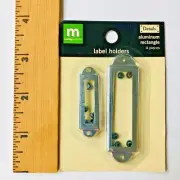 Making Memories Aluminum Rectangle Label Holders, 2 sizes 4 holders