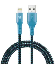 LAX Gadgets Apple Mfi Certified 10Ft Aqua Lightning To USB Cable