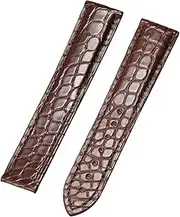 [GUMMMY] Genuine Leather Band Alligator Buckle For Omega Watch strap 18mm to 22mm Crocodile Leather Strap for Men's and Women's