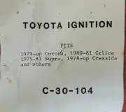 C-30-104 Toyota Ignition w/ 2 Keys (See description for Models)