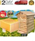 Wooden Beekeeping Boxes Beehive House with 7 Auto Shed HoneyComb Bee Hive Frames