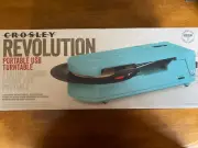 NEW IN BOX Crosley Revolution CR6002A-BL Blue Portable USB Turntable