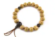 10mm Bodhi Seed Wood&Smoky Quartz Crystal Japan Juzu Bracelet Prayer Mala beads