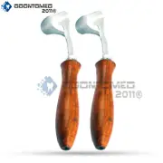 2 Pcs Swiss Hoof Knife 8" Farrier Tools Wooden Handle Veterinary Instruments