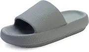 Pillow Slippers for Women and Men | House Slides 9-10 Women/7.5-8.5 Men Grey