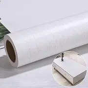 Self Adhesive Wallpaper, Peel and Stick Wallpaper Waterproof TV Cabinet Coffee Table Desktop Stickers Study Bedroom Wallpaper Suitable for Renovating Furniture(White Oak,40cmx5m)