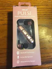 Wireless Earbuds With In-Line Mic Bluetooth Noise Isolating iWorld Pulse Pink