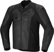 Alpinestars Faster V3, leather jacket , color: Black/Black , size: 58