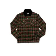 Fallen Footwear Men Polyester Lamb Jacket Button Closure Brown/Green