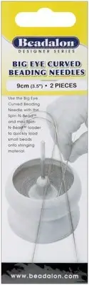3 Pack Beadalon Big Eye Curved Beading Needles 2/Pkg-3.5" 700A