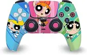 Head Case Designs Officially Licensed The Powerpuff Girls Group Oversized Graphics Vinyl Faceplate Sticker Gaming Skin Decal Cover Compatible With Sony PlayStation 5 PS5 DualSense Controller