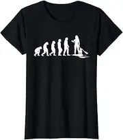 [VidiAmazing] Womens SUP Evolution Stand Up Paddle Paddling with Dog supboard ds1880 T-Shirt