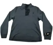 Spyder Small Pull-Over Charcoal Grey Sweater Quarter Button Jacket - MSRP $149