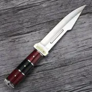 COLUMBIA Fixed Blade Large Knife Bowie Camping Hunting Survival Sharp Knife New.