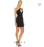 Nookie Tia mini dress size XL gold tone chain shoulder strap lined fitted