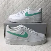 Nike Air Force 1 (GS) Shoes Big Kids SZ 5.5Y White/Emerald Rise DV7762-104