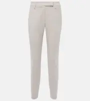[Brunello Cucinelli] Brunello Cucinelli Cotton-blend slim pants AU 14 white