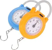 Healvian 2pcs Portable Luggage Scale Electronic Hanging Scale with Hook for Accurate Weighing Durable Design for Travel Shipping Needs Bright Color for Easy Visibility