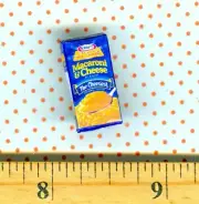 DOLLHOUSE MINIATURE Size Macaroni & Cheese Mix Box
