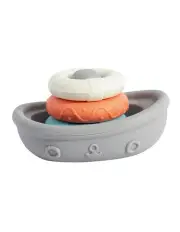 [Playground] Silicone Stacking Boat With Rings in Grey
