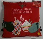 St. Nicholas Square Pillow “Friends Share” 12" X 12"