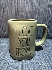 Rae Dunn I Love You From, Head To Mistletoe Mug Mint Green Christmas Brand New