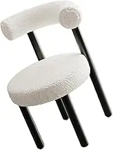 Makeup Chair Dressing Chair Comfortable Dining Chair Modern Vanity Chair Dressing Stool for Office Dormitory Makeup Room Home, White