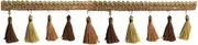Hellery Long Fringe Trim,Polyester Tassel,Tassel Lace Trim,Polyester Fringe for Quilting, Beige