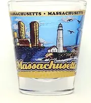 Massachusetts State Wraparound Shot Glass Glassware