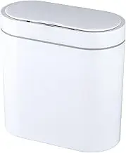 ELPHECO Bathroom Trash Can, 2.5 Gallon Waterproof Motion Sensor Small with Lids, 9.5 Liters Slim Plastic Narrow Automatic Bedroom Office , White