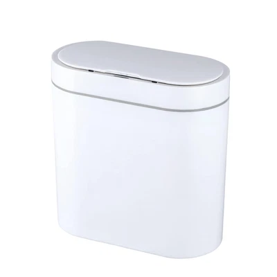 Bathroom Trash Can, 2.5 Gallon Waterproof Motion Sensor Small with Lids, 9.5 Lit