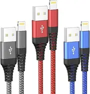 Ofuca iPhone Charger Cable 3Pack 1M/3FT MFi Certified iPhone Charger Fast Charge Lightning Cable to USB A Compatible with iPhone 14 13 12 11 Pro Max Xs Xr X 8 7 6 Plus 5 SE