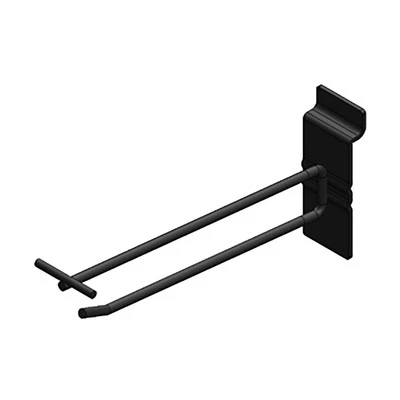 Darling Food Service Black T-Scan 6 Slatwall Hook - 20 / PK"