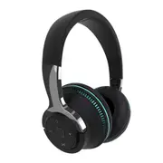 Wireless Bluetooth Headphones Over Ear Foldable Stereo Noise Cancelling Earphone for Travel Home Office -Black