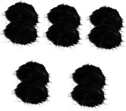 [WRITWAA] 5pairs Wrist Cuffs for Women Fluffy Faux Fur Warmers for Girls Elegant Arm Accessories for Cold Weather for Casual Formal Outfits