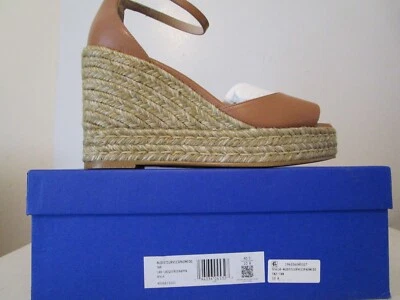 Stuart Weitzman Womens Nudist Espadrille Wedge Sandal Shoes Tan Size 10 B