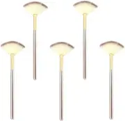 Esforzarse 5 Pcs Fan Mask Brushes Soft Fan Facial Mask Applicator Tools, Multi-purpose Makeup Brushes, Reusable Makeup Tools, Mask Acid Applicator for glycolic peel or masques, for women girls