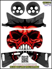Skull010 full wrap Skin kit that fits the Oculus Quest 2 with controller skins