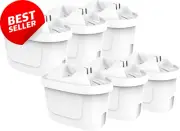 6 Pack Water Pitcher Filter, Replacement for Brita, Maxtra, Mavea