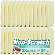 Mr. Scrub 24 Pads All-Purpose Sponges Kitchen, Non Scratch Dish Sponge for Washing Dishes Cleaning Kitchen, Premium Kitchen Scrub Sponge and Scrubbers Cleaning Pads, Ideal for Kitchen, Bathroom,