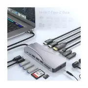 Quadruple Display USB C Docking Station (2*HDMI+DP), 14 in 1 USB C Hub Compat...