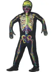Glow in the Dark Skeleton Costume All In One Skeleton Fancy Dress Costume