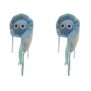 2x Giant Microbes Giardia Human Biology Soft Plush Cuddle Stuffed Toy Blue