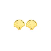 9ct Gold Sea Shells Stud Earrings