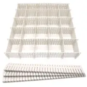 24 Pcs Adjustable DIY Grid Drawer Dividers Organizer Dresser Separator